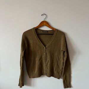 Brandy Melville Classic Brown Button-Up Cardigan